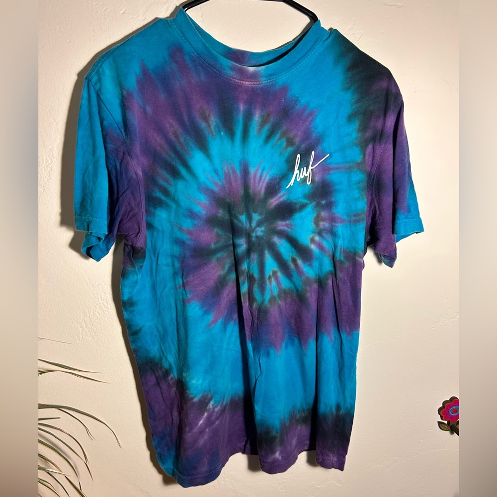 90’s HUF Tie-Dye T-Shirt in Blue and Purple